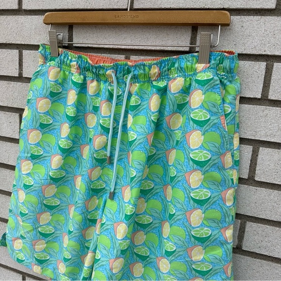 Peter Millar Men's Sour Lemons Swim Trunk Drawstring Pockets Mesh Liner - Picture 3 of 13